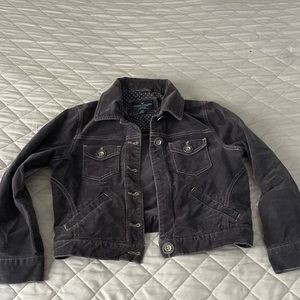 Cute black American Eagle Jean Jacket (small) cropped